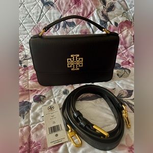 Tory Burch Britten Mini Top Handle Crossbody Bag Black